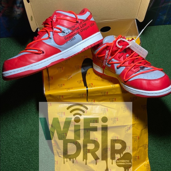 Nike Dunk Low Off-White University Red - Picture 3 of 3